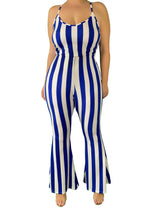 Load image into Gallery viewer, The Pinned Up Striped Jumpsuit