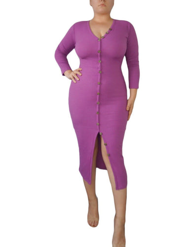 The Button Midi Dress