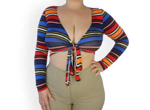 The Color Block Wrap Top