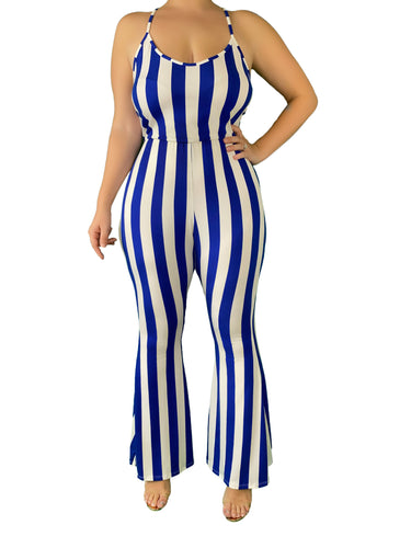 The Pinned Up Striped Jumpsuit