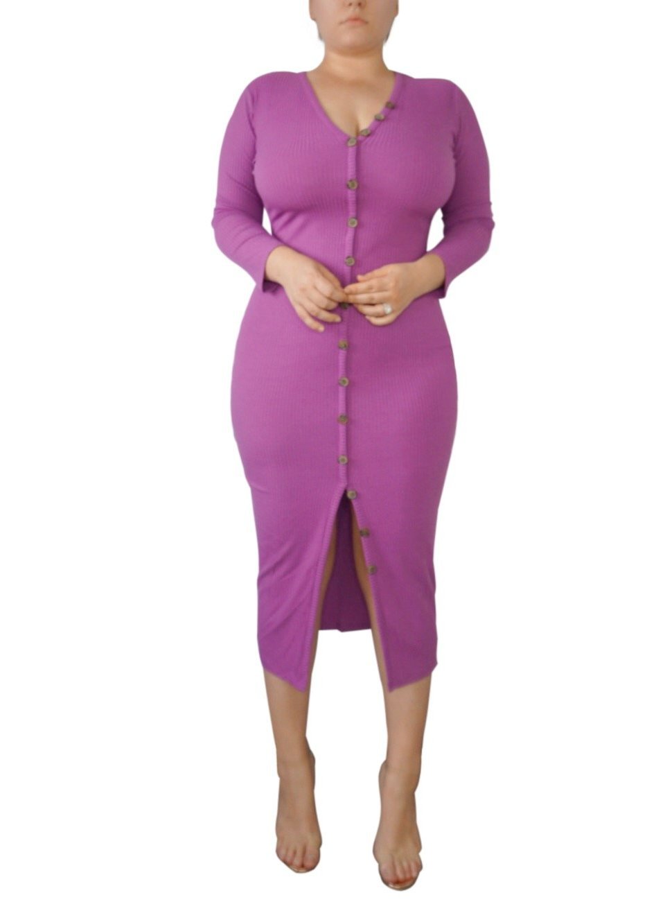 The Button Midi Dress